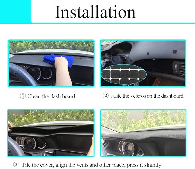 Yiz Dashboard Cover Dash Cover Mat Carpet Pad Custom Fit for Nissan Altima 2007 2008 2009 2010 2011 2012, Altima Sedan Coupe 2007-2012 (Black) Y29