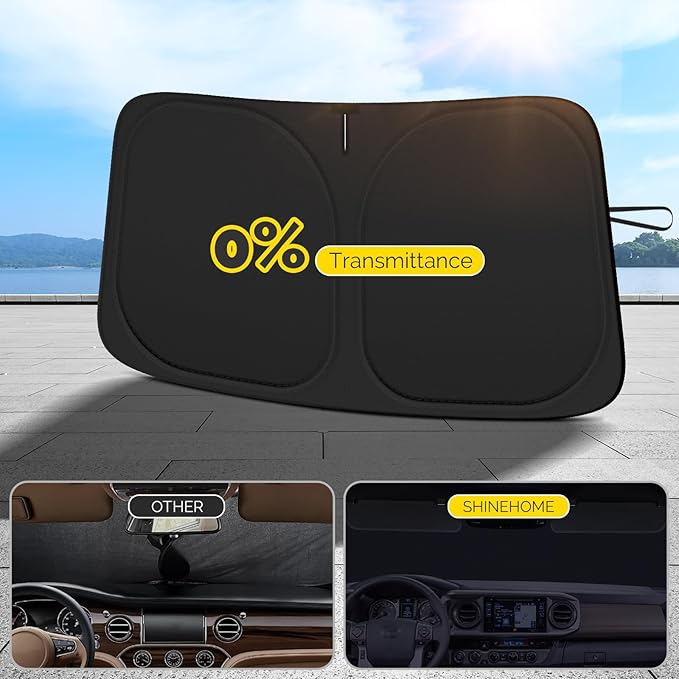 Car Windshield Sun Shade Compatible with 2016-2024 2025 2026 Honda Pilot Accessories Sunshade Custom Foldable Windshield Sun Visor