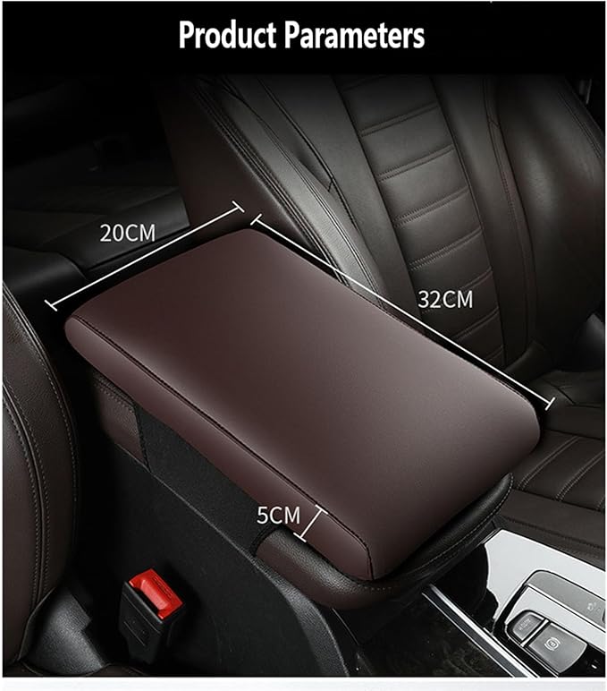 Car Armrest Cover Pad for Hyundai Elantra 6.Generation (AD) 2015-2020 Premium Leather Center Console Armrest Cushion Pad Anti-Scratch Waterproof Auto Interior Accessories Orange Style