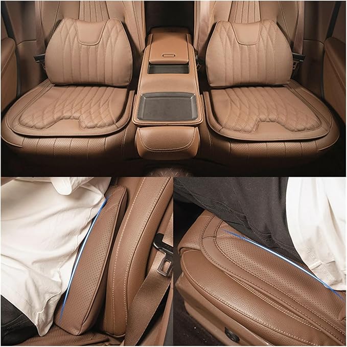 F Car Seat Cushion for BMW All Model I3 I4 I8 X1 X2 X3 X4 X5 X5M X6 X7 Z4 Car Lumbar Support Pillow Auto Seat Waist Back Cushion Y (Color : Red B)