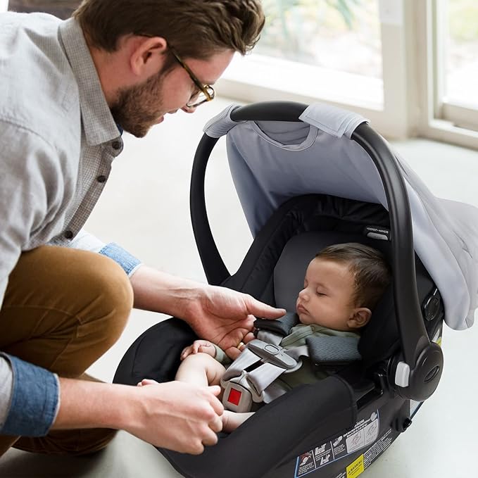 liuliuby Summer Baby Car Seat Cover | 2-in-1 Breathable Carseat Sun Shade & Mosquito Net | UV Protection Lightweight Canopy Covers for Infant Unisex | Bug Net Mesh for Warm Weather (Gray)