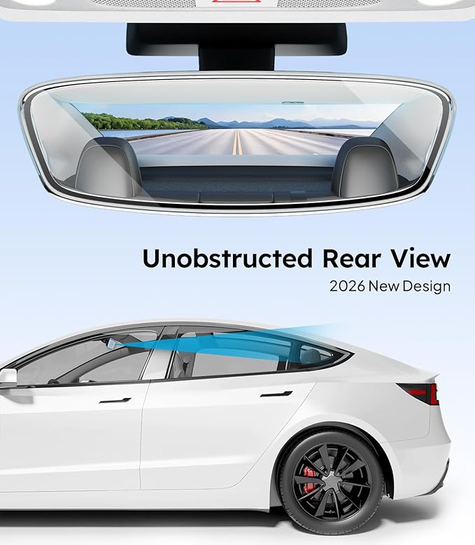 Wigoo Tesla Model 3 Sunshade Roof [Never Sag, Nano Ice-Crystal Coatings] 3-Gen Heat Insulation Glass Roof Sun Shade, Accessories for Tesla Model 3 2020~2026 Highland, Interior Gray