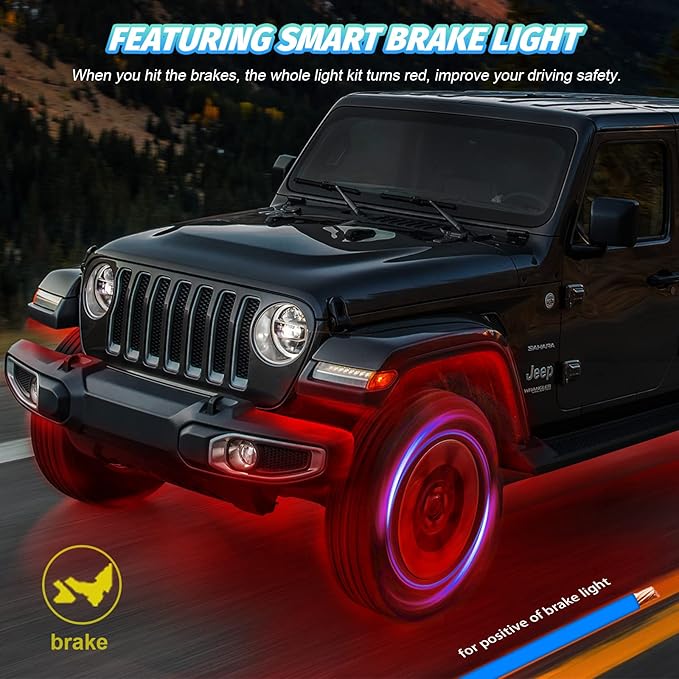 10 Pods RGB LED Rock Lights for Truck ATV UTV Golf Cart Offroad RZR Pickup SUV, Waterproof Multicolor Underglow Kit for Cars with APP Music Mode, Vehicle Underbody Light Underneath Accent 12V
