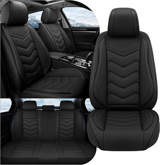 Car Seat Covers Fit for Infiniti g37 2000-2026, Stylish Sport Seat Covers, Waterproof Wear-Resistant Premium Nappa Leather Car Seat Cover.(Full Set/Pure Black)