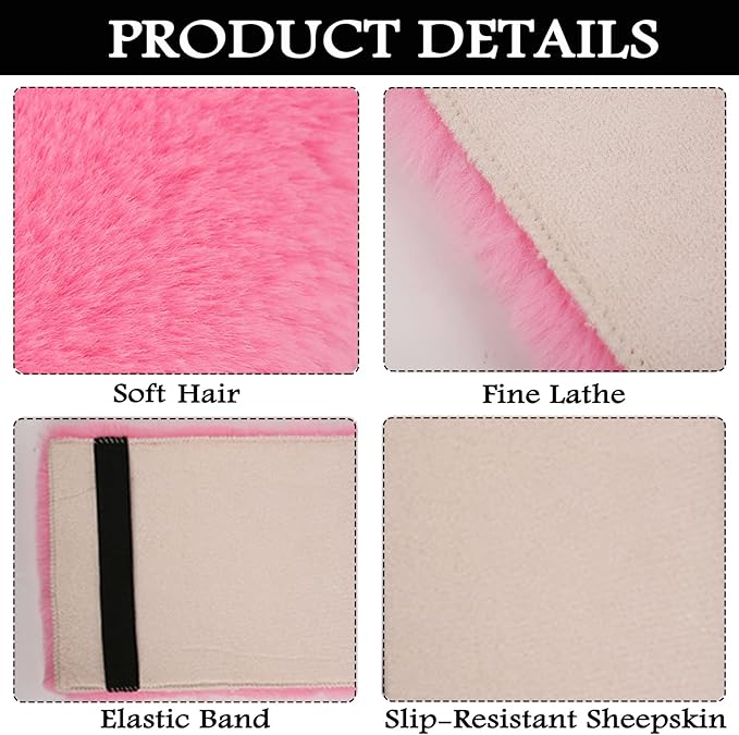 Fluffy Furry Armrest Cover for Car, Auto Center Console Cover Pad Car Soft Console Pad Wool Fur Armrest Seat Box Cover Protector Universal Fit for Most Vehicle, SUV (Black)