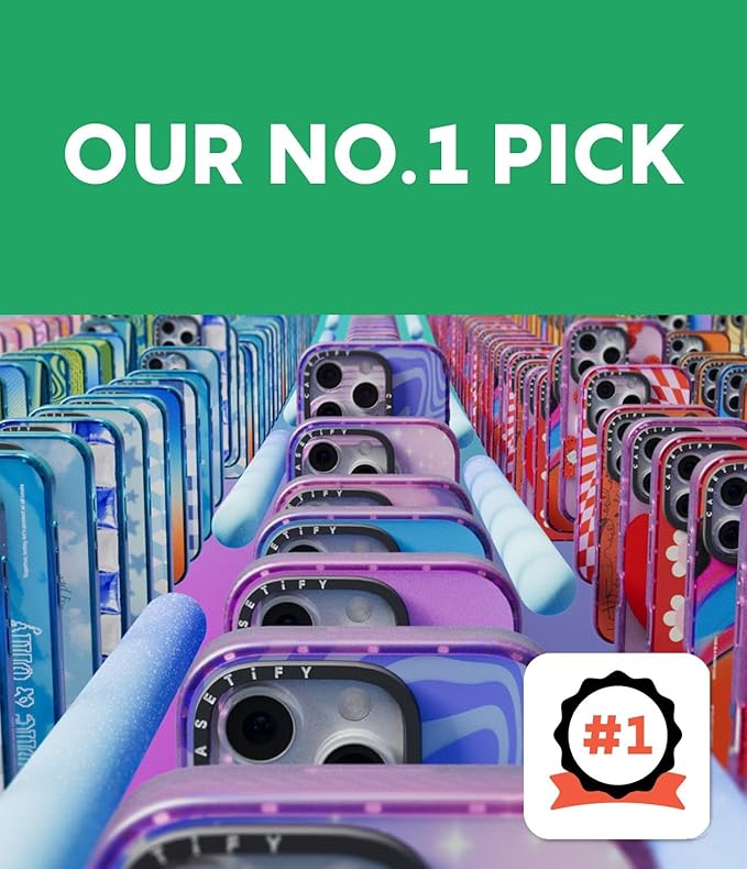 CASETiFY Impact Case for iPhone 16 [Slim / 8.2 ft. 4X Military Grade Drop Protection/Compatible with Magsafe] - Lily of The Valley - Clear Black