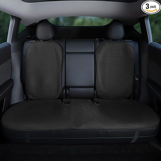 Rear Car Seat Cover for Tesla Model 3 2017-2024 2025 Highland Four Seasons Universal Protector Pad Mat Interior Decoration Accessories (Without Logo)