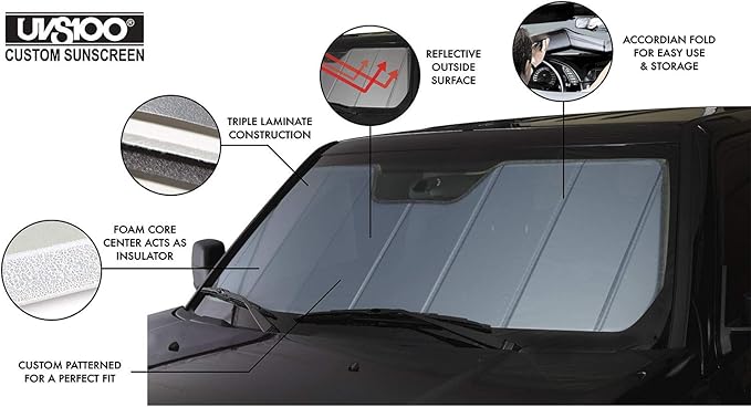 Covercraft UVS100 Custom Sunscreen | UV11621BL | Compatible with Select Lexus UX Models, Blue Metallic