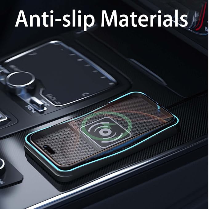 Car Wireless Charger Pad for Ford E150 Wagon 2011-2014, Fast Car Wireless Charging Pad for Car Center Console, Non Slip Charging Mat,1M-USB
