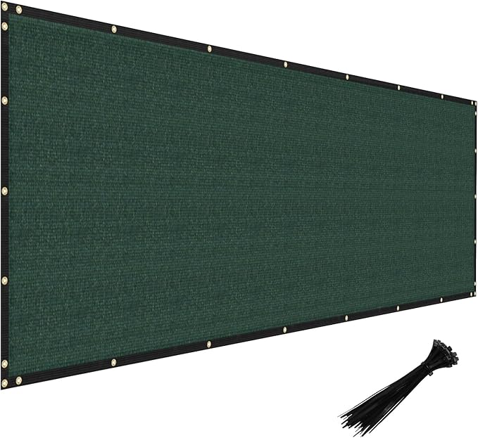 Windscreen4less Privacy Fence Screen Heavy Duty Windscreen Fencing Mesh Fabric Shade Net Cover for Outdoor Wall Garden Yard Pool Deck, 8'x255' Green