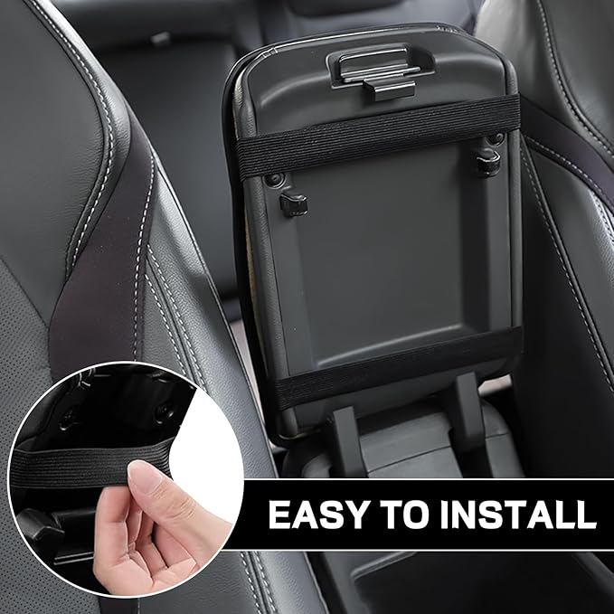 Car Center Console Cushion Pad, 12.72"×7.52" Leather Waterproof Auto Armrest Seat Box Protector, Car Center Console Cover, Universal Interior Decor Car Accessories for SUV Truck (White)