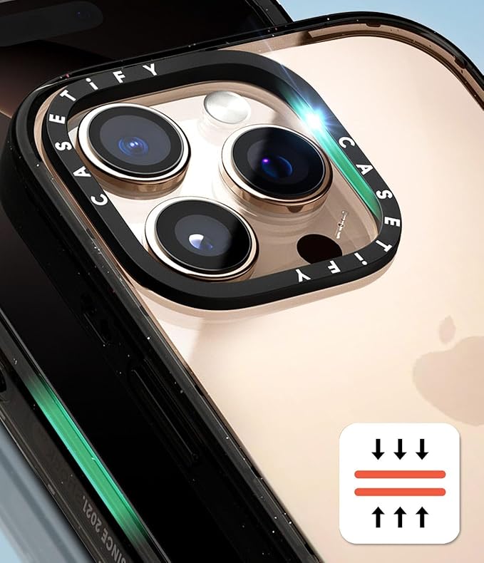 CASETiFY Impact iPhone 16 Pro Max Case [4X Military Grade Drop Tested / 8.2ft Drop Protection/Compatible with Magsafe] - Sea Shells - Clear Black