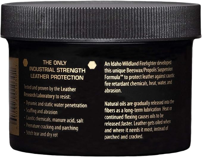 Obenauf's Heavy Duty LP Leather Preservative (4oz)- All Natural Beeswax Oil Conditioner- Rejuvenate Restore & Preserve Sunfaded or Cracked Boots Jackets Saddles Car Auto Upholstery Furniture- USA Made