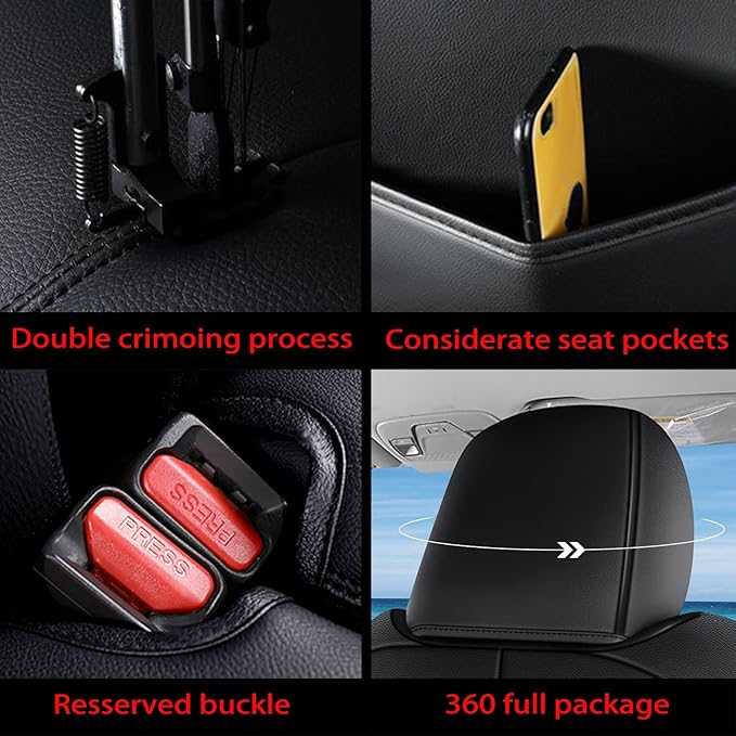 AOMSAZTO Seat Covers for Jeep Wrangler 2-Door 2013-2017 - Wrangler JK 2-Door Full Set - Front & Rear Seat Covers