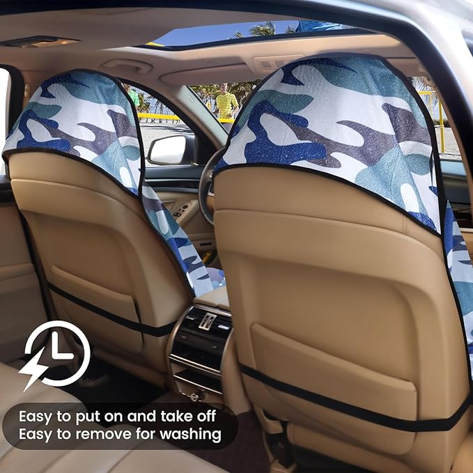 Car Seat Covers 2pcs Waterproof Towel Car Seat Cover Universal Fit for Most Trucks SUV Fitness Athletes Pets Gym and Water Sport，Camouflage