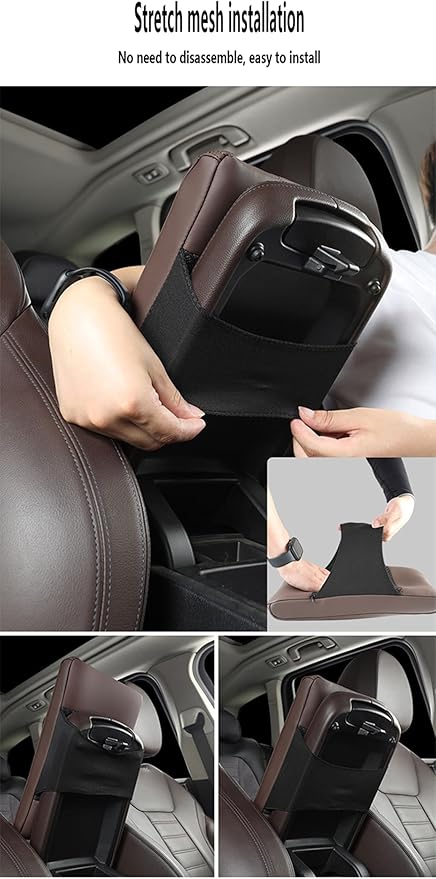 Car Armrest Cover Pad for BMW 3 Series 340i 330d 330i 320i 2000-2025 Premium Leather Center Console Armrest Cushion Pad Anti-Scratch Waterproof Auto Interior Accessories White Style