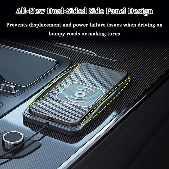 Wireless Car Charger Pad for Nissan Titan 2004-2024, Type-C/USB 20W Car Wireless Charger Non-Slip Phone Charging Pad Car Accessories,B 30cm Cable USB Plug