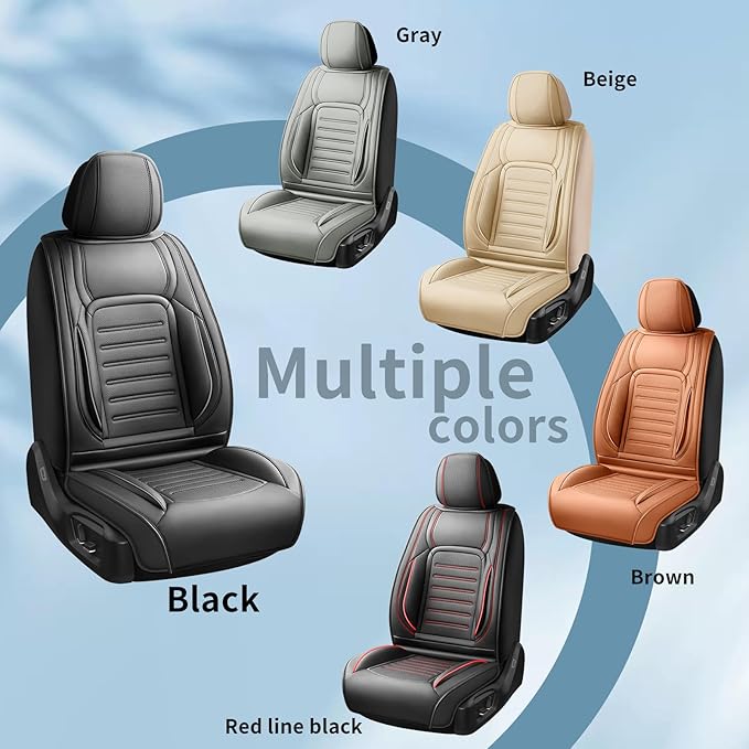 Fit HRV Premium Leather Car Seat Covers Compatible with Honda HRV 2016-2025 2026, Breathable, Wear Resistant, Airbag Compatible, All-Weather Protection & Full Coverage, Full Set Beige