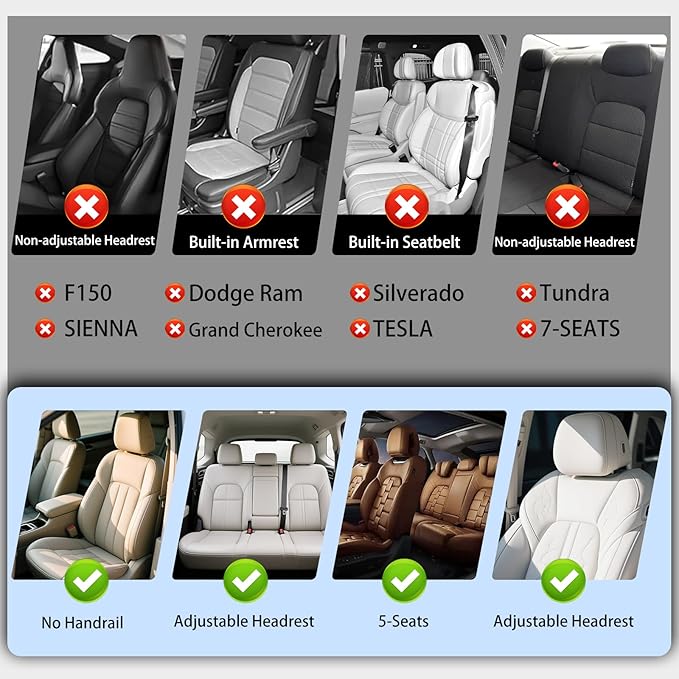 Full Coverage Leather Car Seat Covers Front Pair,Waterproof Seat Covers for Cars,SUVs Trucks, Car Seat Cushion,Car Seat Protector with 2 Seats