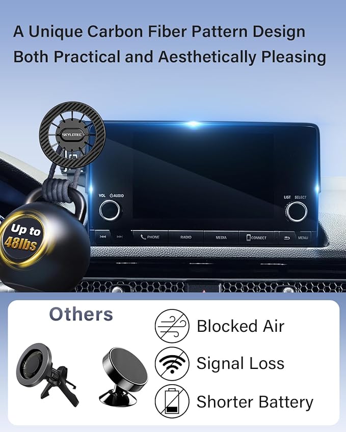 Car Phone Mount for Honda CR-V CRV 2017 2018 2019 2020 2021 2022 Accessories Automobile Cradles Magnetic Phone Holder Compatible with MagSafe, Strong Magnets CR V Cell Phone Holder (Only Fit 5/7-inch)