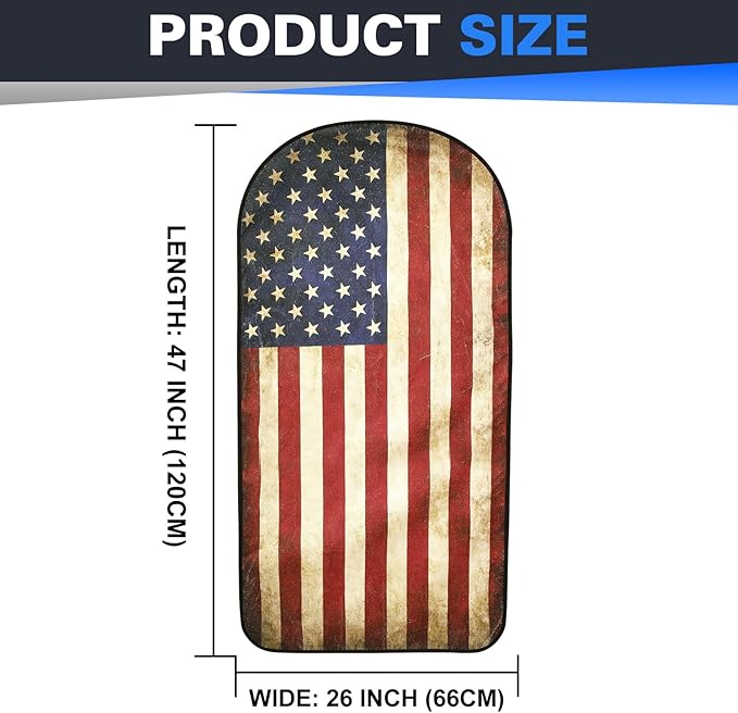 ZIMABLUE 2-Pack American Flag Car Seat Towel Protector - Waterproof & Sweatproof Seat Covers for Post-Gym, Beach, Yoga & Sports - Non-Slip Universal Fit for SUV, Sedan - Machine Washable