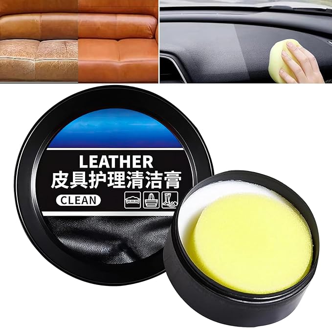 Leader Cleaning and Care Cream & Cleaning Paste for Leather Care, Multifunctional Leather Cleaning Cream, Car Leather Repair Cream, Automotive Interior and Furniture Leather Cleaning Cream(1PC, 260g)