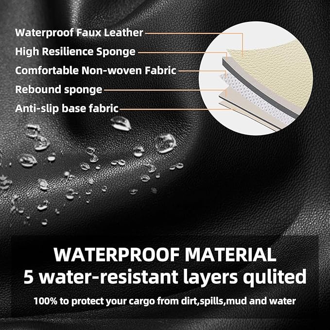 AOMSAZTO Seat Covers for Jeep Wrangler JK: 2011 2012 4-Door Leather Car Seat Covers Full Set