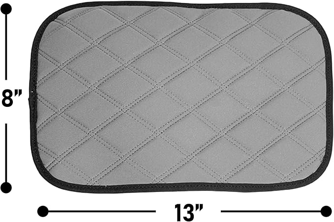 FH Group Neosupreme Black Diamond Pattern Center Console Pad – Water-Resistant Armrest Cover Protector for Cars, SUVs & Trucks