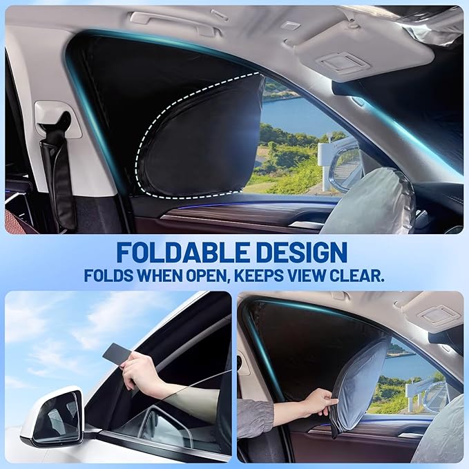 Car Window Shades for Toyota RAV4 2019-2025 Accessories - Full Set 8PCS Side Window Sunshades with Memory Frame & Blackout Fabric, Privacy UV Shield for Camping/Travel