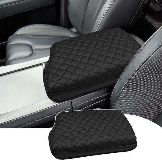 Zxiaochn Console Armrest Cover for Hyundai Palisade 2020 2021 2022 2023 2024 2025 2026, Armrest Lid Leather Protector, Center Console Cushion Interior Accessories