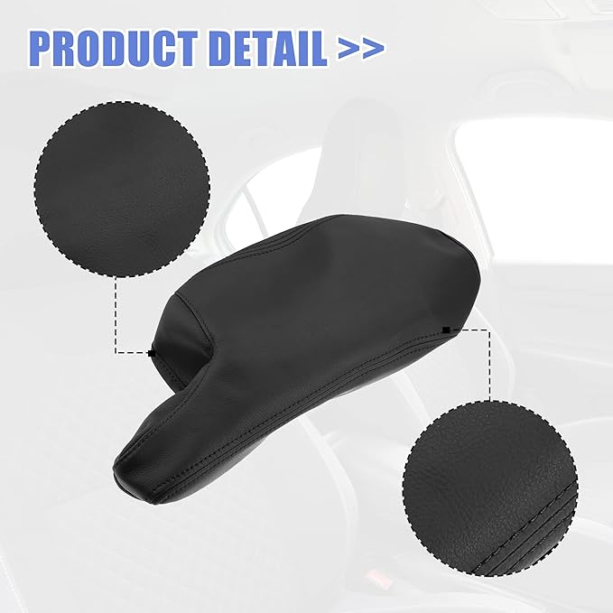 X AUTOHAUX Car Center Console Armrest Cover for Mazda 3 2014-2016 Faux Leather Interior Arm Rest Cover Elbow Cushion Pad Black