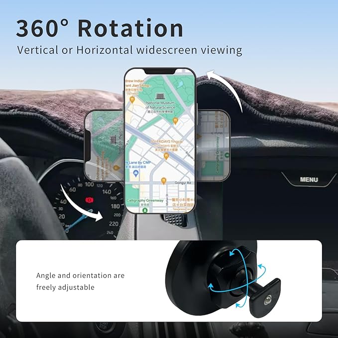 Car Phone Mount for Ford Focus MK3/MK3.5 (2012–2018) RS/SE/ST,Vehicle-Specific Dashboard Magnetic Phone Holder with Metal Ball Joint,360° Rotating Cell Phone Holder,Easy to Install Auto Accessories