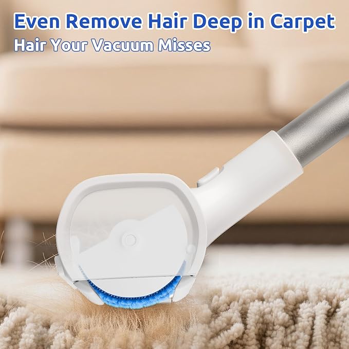 ACE2ACE A3 Pro Carpet Roller for Pet Hair, Carpet Pet Hair Removal Tool, Reusable Large Lint Rollers, 5 Feet Long Handle No Bending No Kneeling, Cat Dog Hair Remover for Carpet, Rugs, Mats, Black