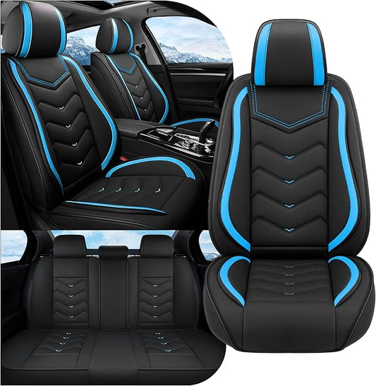 Car Seat Covers Fit for Infiniti g37 2000-2026, Stylish Sport Seat Covers, Waterproof Wear-Resistant Premium Nappa Leather Car Seat Cover.(Full Set/Black Blue)