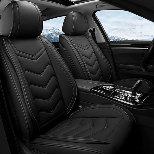 Car Seat Covers Fit for Infiniti g37 2000-2026, Stylish Sport Seat Covers, Waterproof Wear-Resistant Premium Nappa Leather Car Seat Cover.(2 Pcs Front/Pure Black)