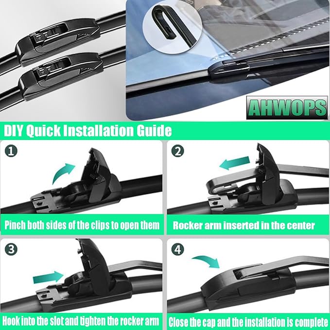 OEM All Season Wiper Blades for Ford F Series 23-12 Expedition 22-08,Chevy Silverado GMC Sierra Series 23-19 06-1999 Wiper Blades, Genuine Replacement (22 inch + 22 inch) For My Car