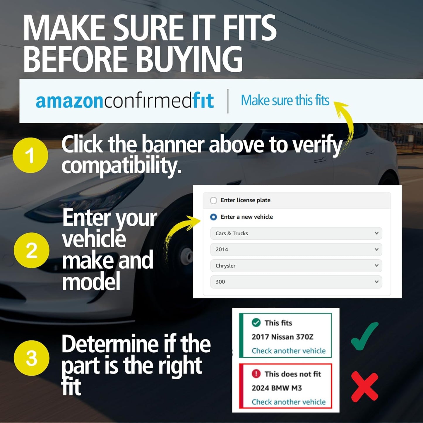 Premium Ceramic Front Brake Pads (1001-1912C) Compatible with Hyundai Elantra 2017-2020, Hyundai Ioniq 2017-2022, Kia Niro 2017-2022