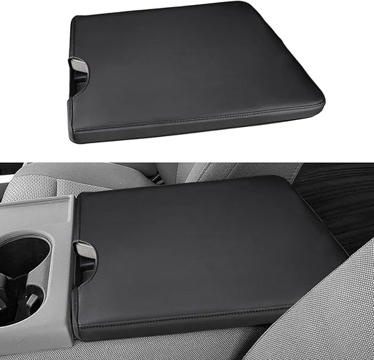 INTGET Center Console Armrest Cover for 2026 Ford F150 Accessories 2015-2023 2024 2025/for F250 F350 F450 F550 2017-2026 40/20/40 Jump Seat Car Arm Rest Lid Seat(black stitches, 2015-2026 Jump Seat)