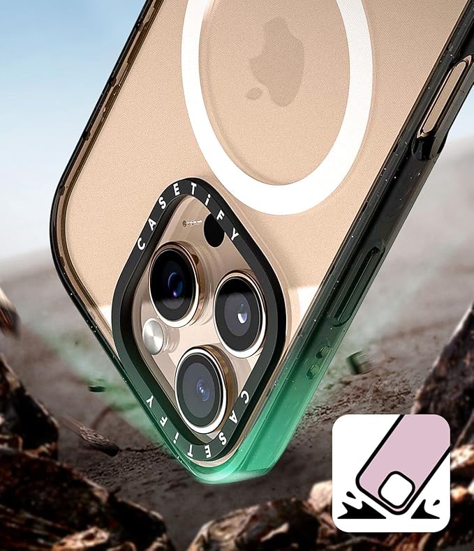 CASETiFY Impact Case for iPhone 15 [8.2ft 4X Military Grade Drop Protection/Compatible with Magsafe] - Lace Pattern - Clear Black