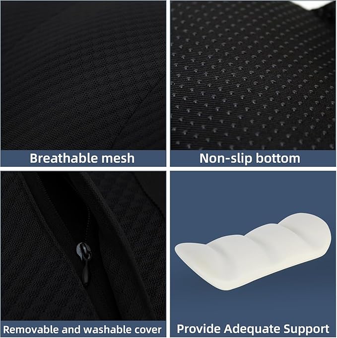 1 Piece Automotive Seat Lumbar Support Pillow for Hyundai Elantra 2020 2019 2018 2017, Driving Lower Back Cushion Ergonomic Orthopedic Posture Rest