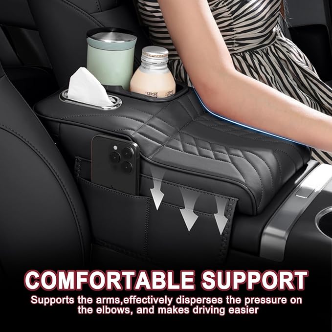 Car Armrest Cover for BMW M440i 2020 2021 2022 2023 2024 2025 2026, Center Console Cover Mat Armrest Seat Box Cover Cushion Console Pad Interior Accessories,B
