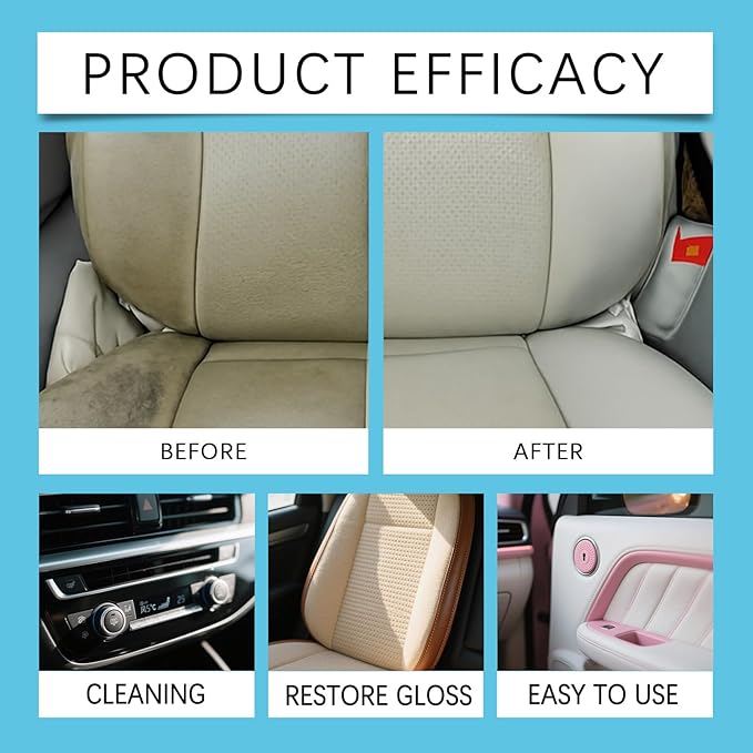 Plastic Restorer for Cars, Car Trim Restorer, Auto Detailing for Refreshing Faded Plastic, Leather, Vinyl and Rubber Trim with Polish, Long Lasting Care (4Pcs)