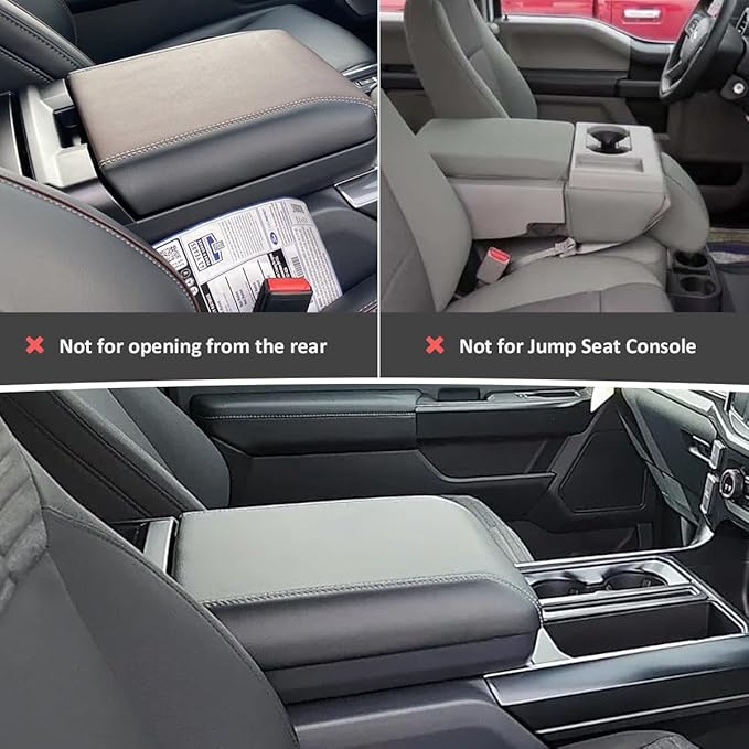 INTGET Center Console Cover for 2025 2026 Ford F150 Accessories Interior 2021 2022 2023 2024 Car Middle Arm Rest Armrest Lid Seat Cover Protector Elbow Cushion Pad (Neoprene, 2021-2026)