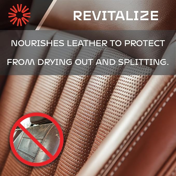 BLAZON Leather & Interior Cleaner + Leather Conditioner COMBO- All-in-one Kit- full car interior cleaner and revitalizing leather conditioner- Auto, Home, Office, Apparel & more
