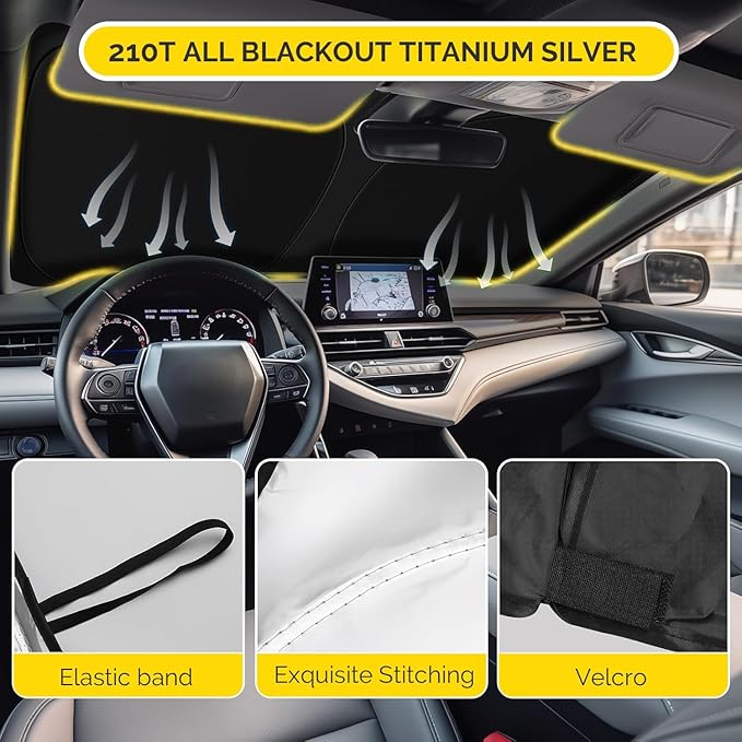 Car Sun Shade for 2017 2018 2019 2020 2021 2022 Honda CRV Windshield Sun Shade, Sun Visor Windshield Cover for CRV Front Window Sunshade Foldable Auto Interior Accessories UV Block to Keep Cool