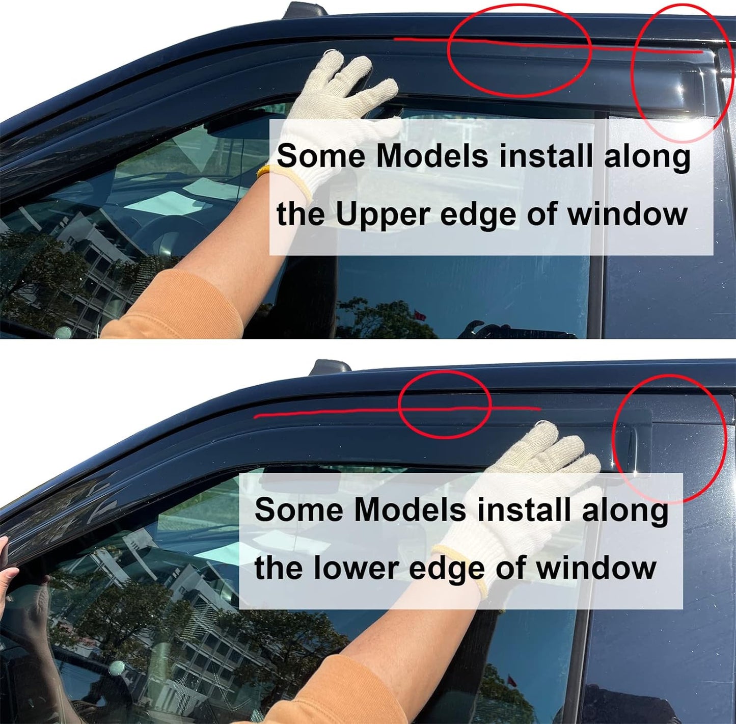 Smoke Sun/Rain Guards Wind Deflector Compatible with 2001-2005 Honda Civic Sedan Window Visors 4pcs 94213