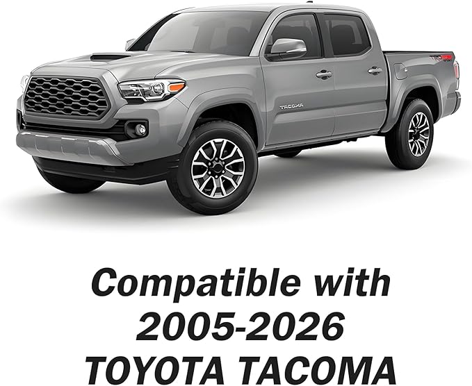 Tomatoman Tacoma Seat Covers Compatible with Toyota Tacoma 2005-2024 2025 2026 Truck Access Crew Double Extended Cab TRD Sport Offroad Limited SR5 V6 Airbag Compatible Car Cushions(Full Set/Black-Red)