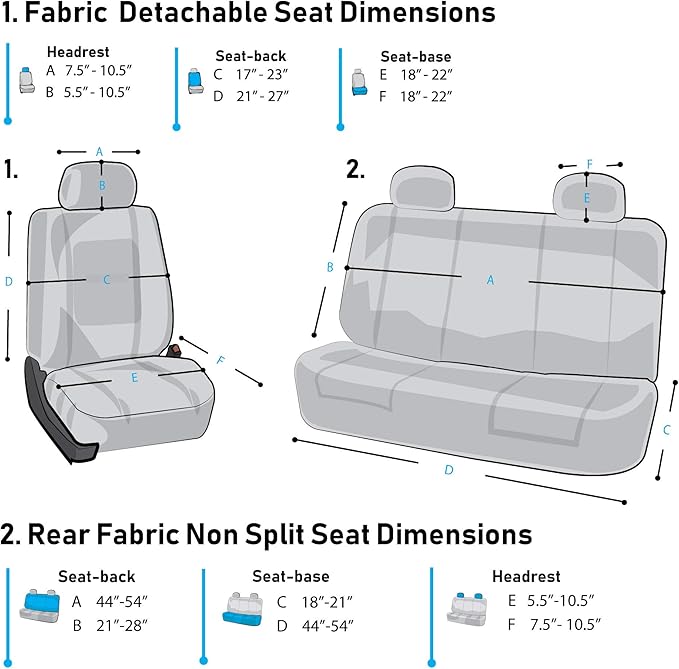 FH Group Car Seat Covers Flat Cloth Automotive Orange Full Set, Rear Solid Bench Universal Fit Combo Steering Wheel Cover & Seat Belt Pads Car Seat Protector for Cars Trucks SUV Interior Accessories