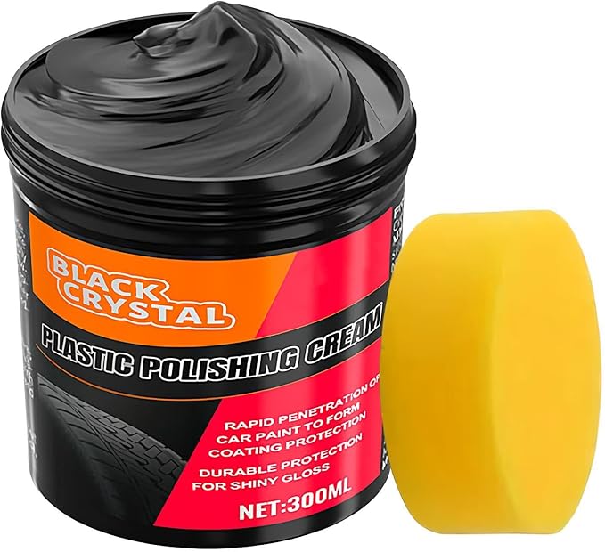 Car Plasti-c Restorer Black | Back to Black Bumpers Restorer | Car Trim Restorers with Sponge | Auto Revitalizing Coating Agent for Autos Seats, Upholstery, Bumpers & Sofas