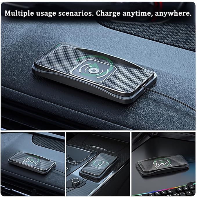 Wireless Car Charger Pad for Mazda CX-50 2023-2026, Type-C/USB 20W Car Wireless Charger Non-Slip Phone Charging Pad Car Accessories,A 30cm Cable Type-C Plug